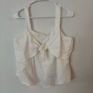 nordstrom madewell bow tie flowy white tank top.🤍